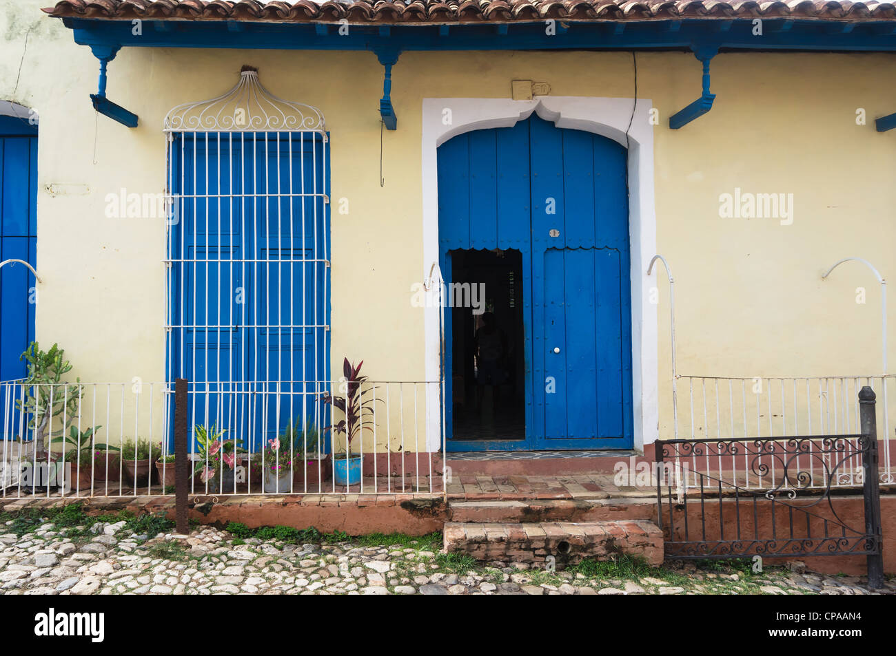 Trinidad, Kuba. Blick auf Trinidad Street, einer der UNESCO-Welterbestätten seit 1988. Stockfoto