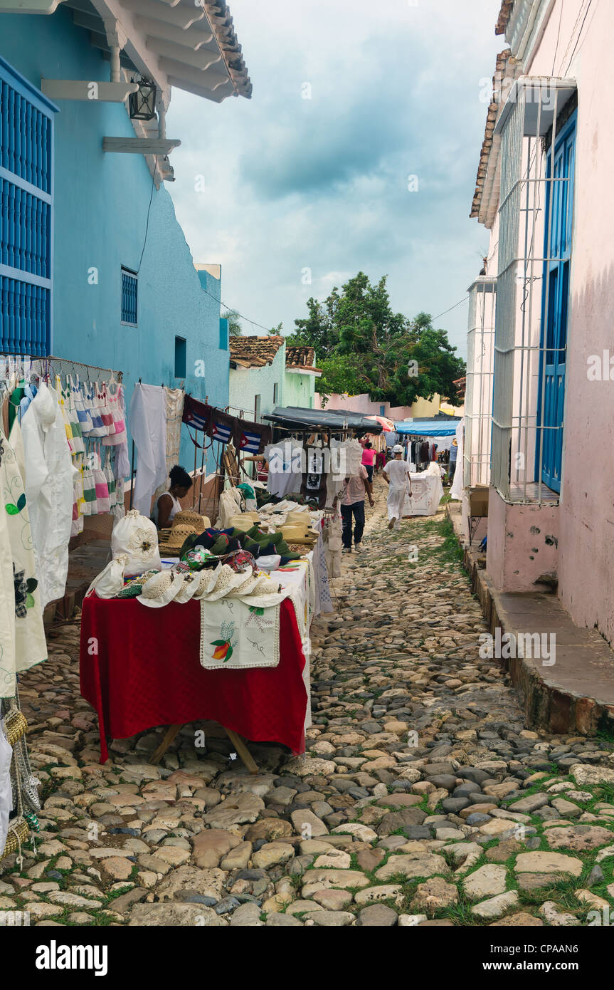 Trinidad, Kuba. Blick auf Trinidad Street, einer der UNESCO-Welterbestätten seit 1988. Stockfoto