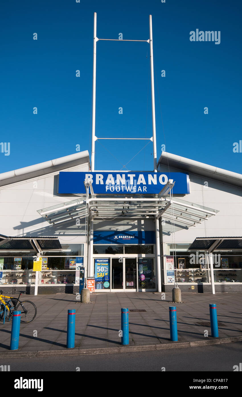 Brantano Schuhe Lagern bei dem WestQuay Shopping Centre, Southampton, Hampshire, England Stockfoto