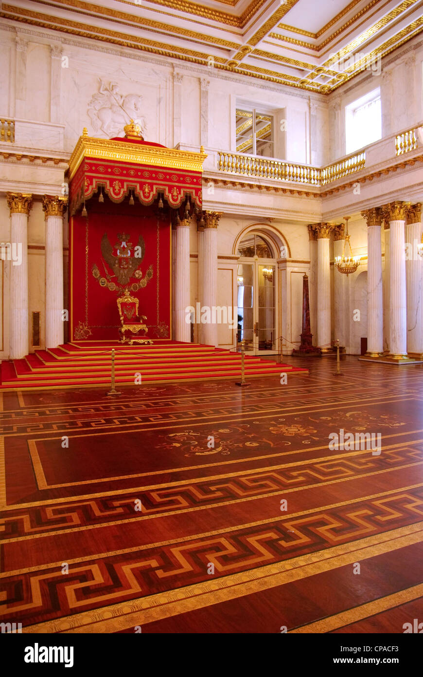 Russland. St. Petersburg. George Hall der Eremitage. Stockfoto