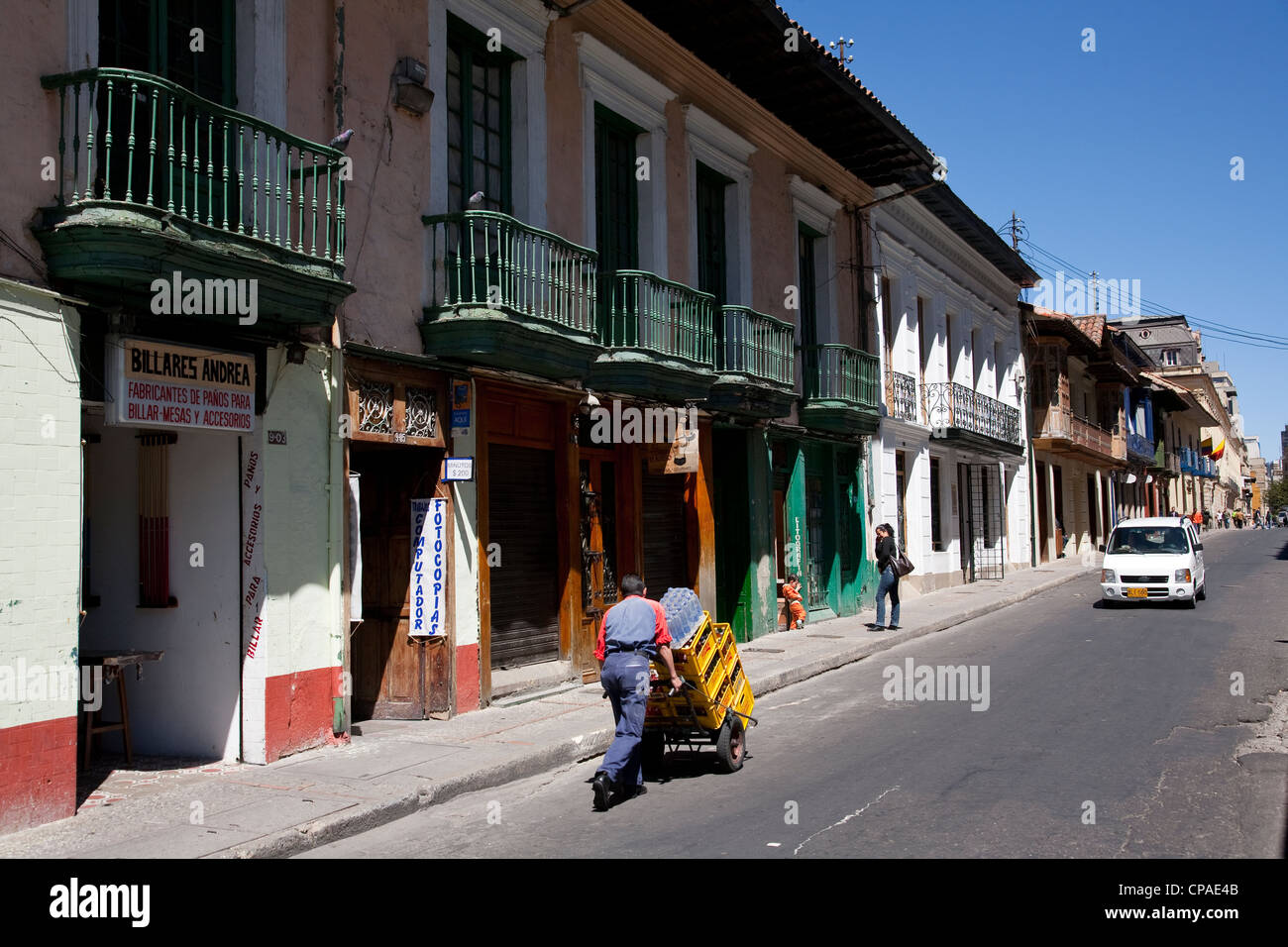 Bogota Straßenszene. Stockfoto