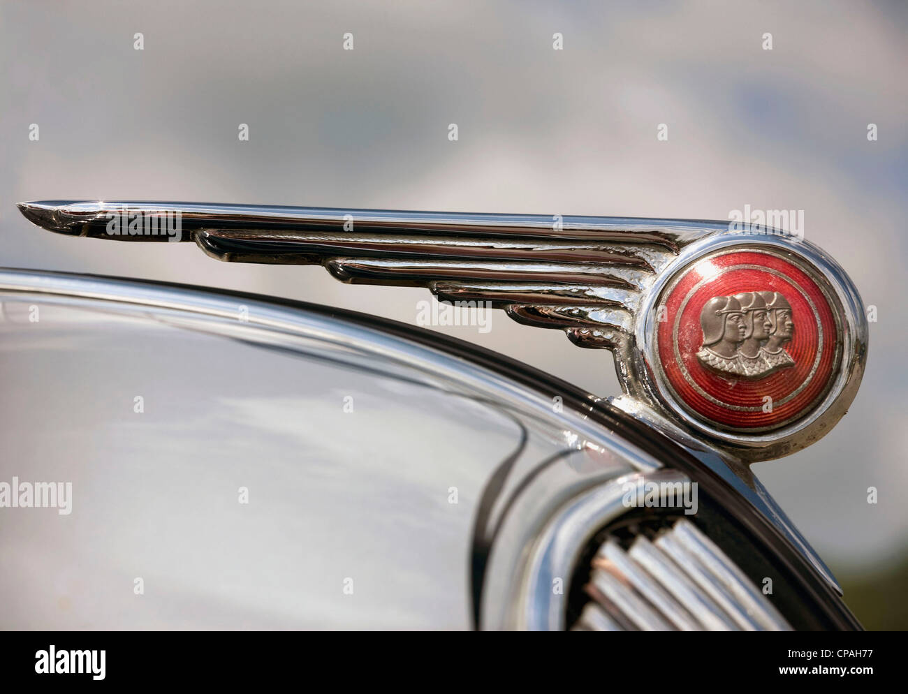 USA, Tennessee, Cookeville. Detail der Oldtimer auf dem Display während einer Oldtimer-Show. Stockfoto