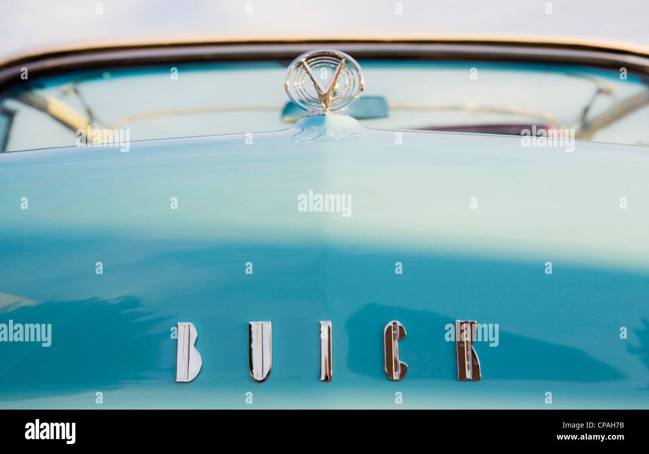 USA, Tennessee, Cookeville. Detail der Oldtimer auf dem Display während einer Oldtimer-Show. Stockfoto