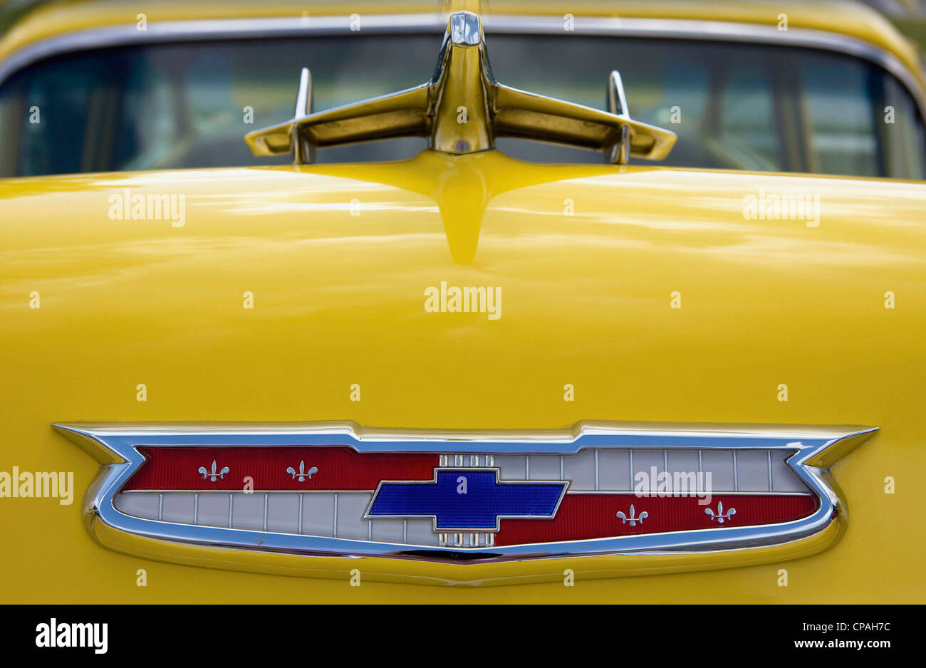 USA, Tennessee, Cookeville. Detail der Oldtimer auf dem Display während einer Oldtimer-Show. Stockfoto