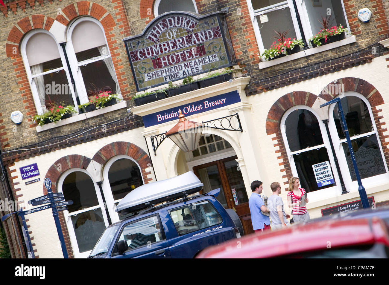 Herzog von Cumberland Hotel, Whistable High Street, Kent, England, UK Stockfoto