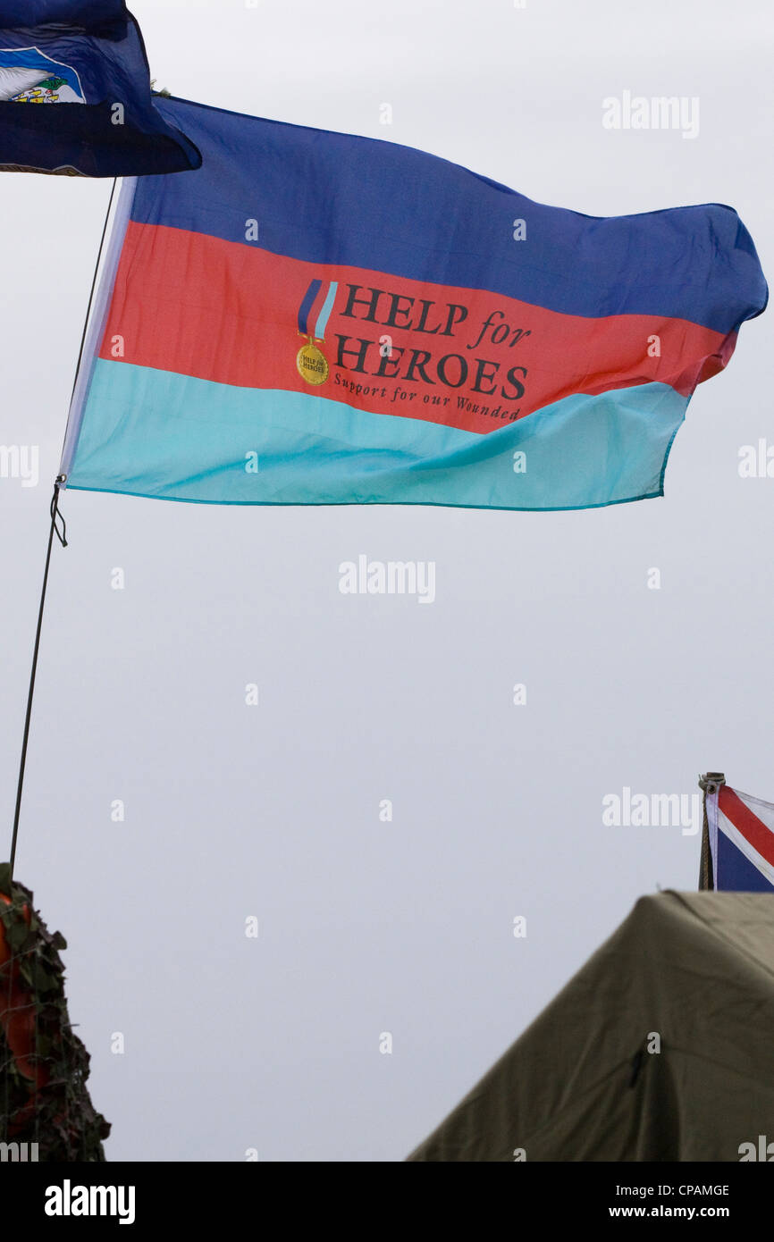 Hilfe für Helden Flagge Stockfoto