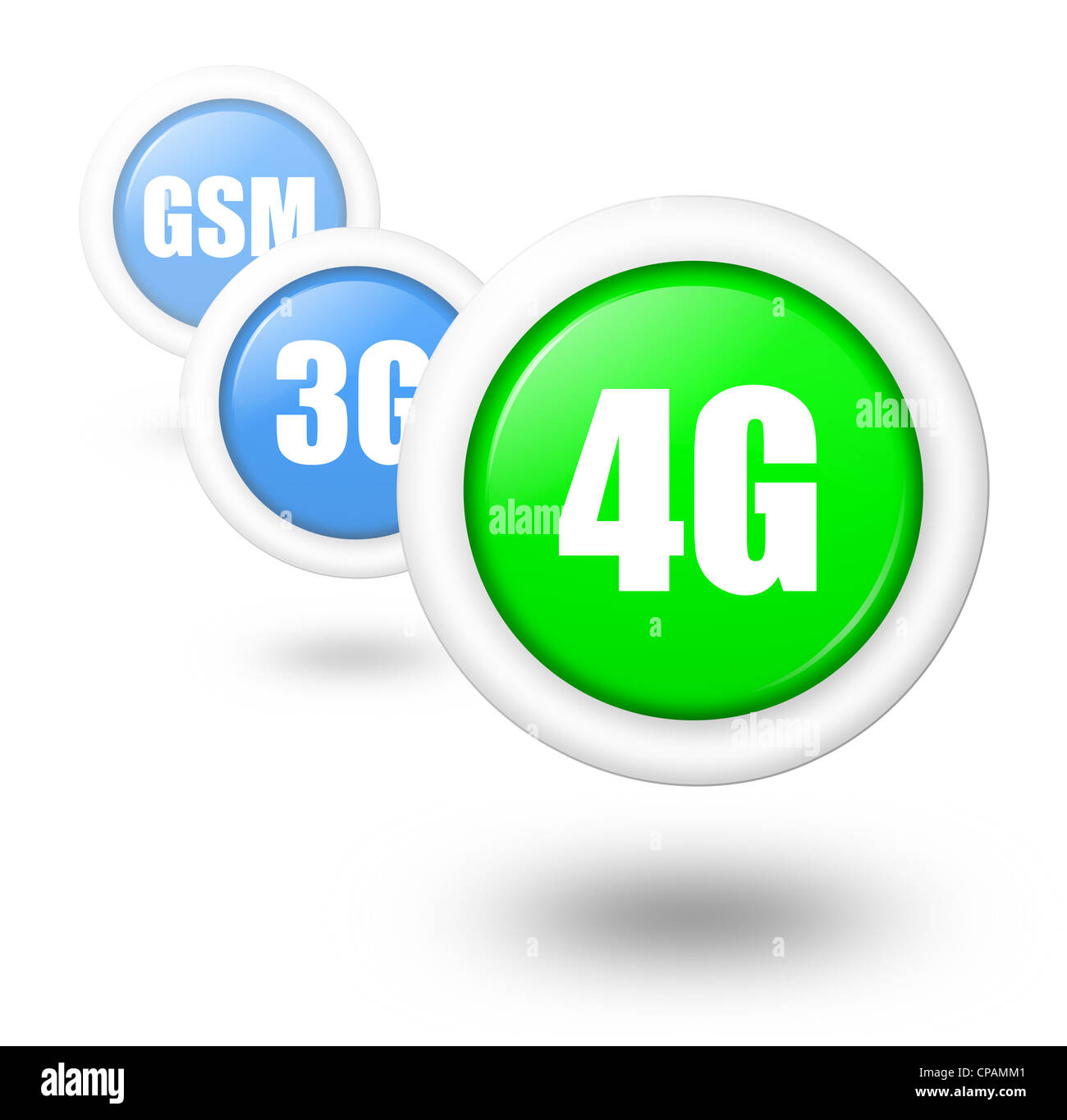 4G Telekommunikation Fortschritt Konzept Abbildung Stockfoto