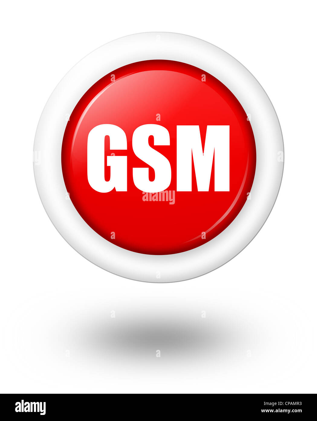 GSM-Telekommunikation-Symbol mit Schatten Stockfoto