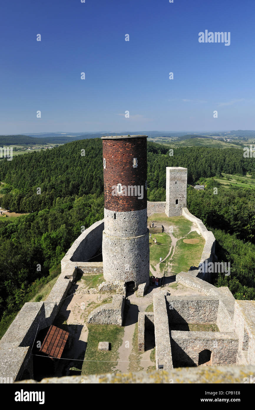 Burg, Checiny, Woiwodschaft Świętokrzyskie, Polen, Europa Stockfoto