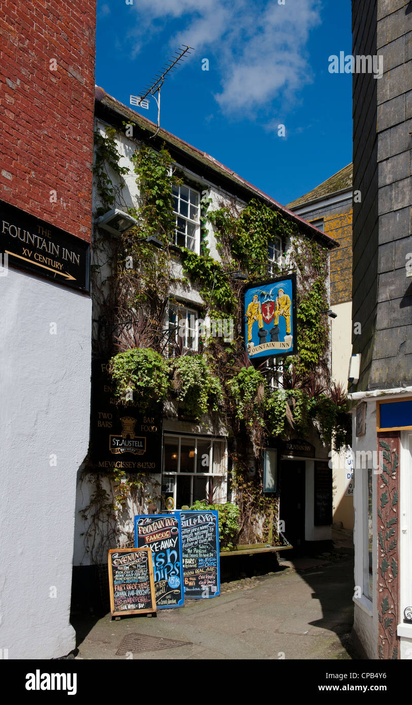 Fountain Inn, Mevagissey. Cornwall. England Stockfoto