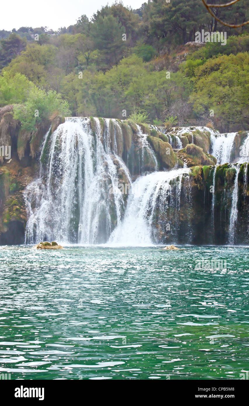 Nationalpark Krka, Wasserfall am Fluss Krka, Kroatien Stockfoto