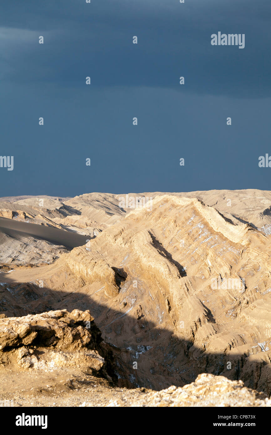 Blick über Moon Valley, San Pedro de Atacama, Chile Stockfoto