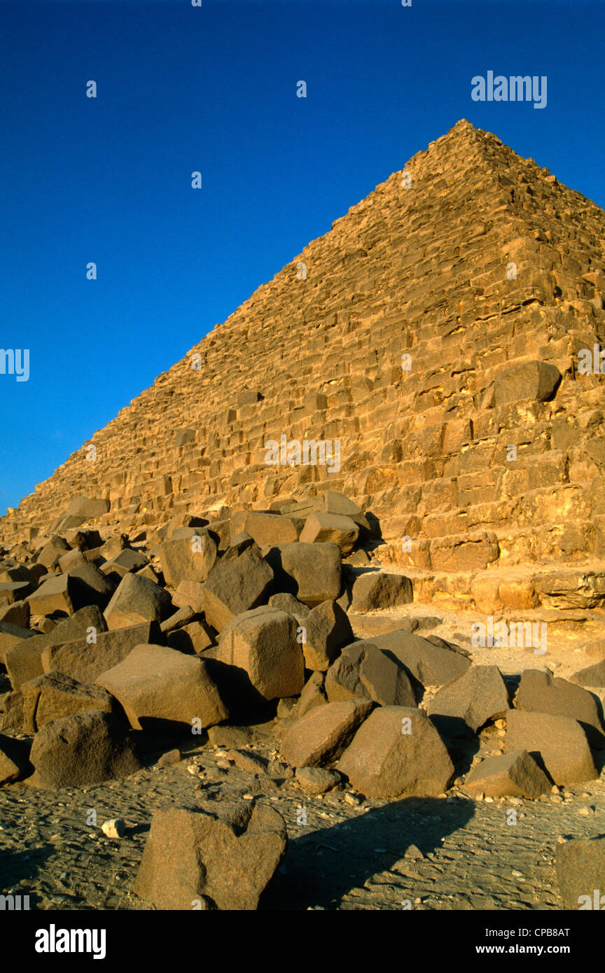 Ägypten, Kairo, Gizeh, Mykerinos-Pyramide, Stockfoto