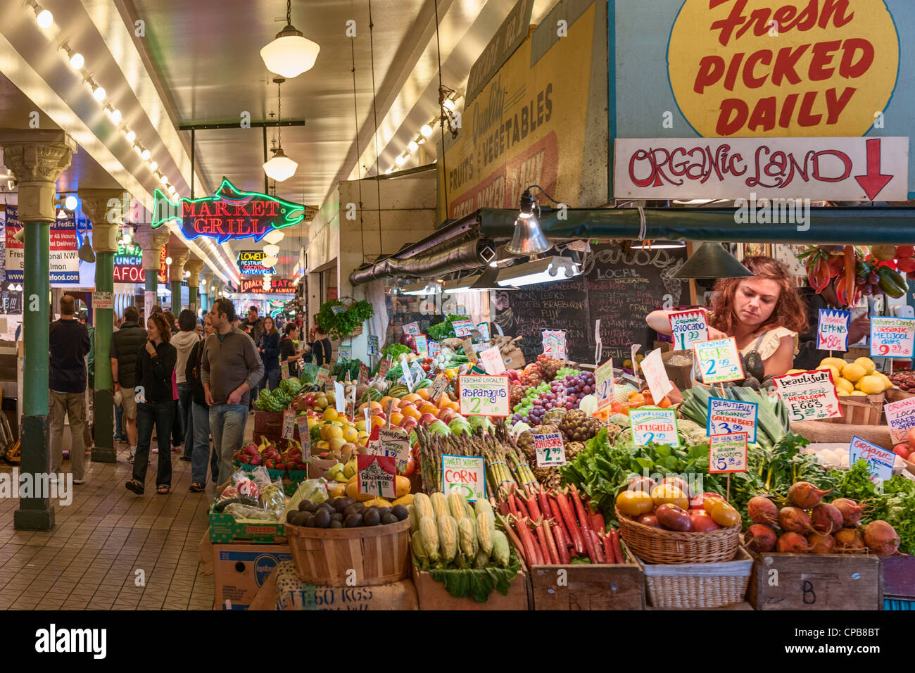 Pike Place öffentlichen Bauern Markt Seattle Stockfoto