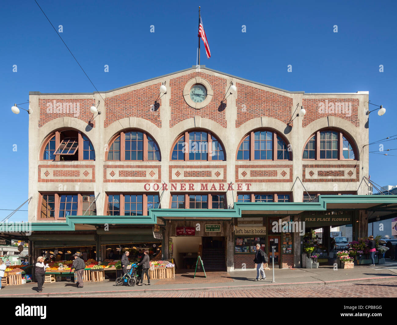 Pike Place öffentlichen Bauern Ecke Markt Seattle Stockfoto