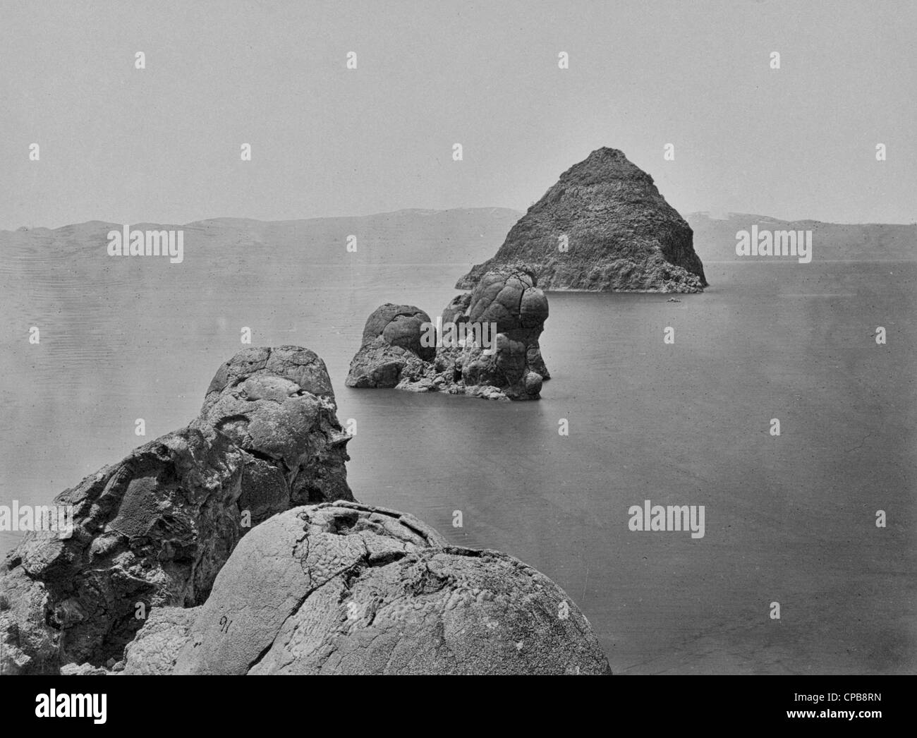 Pyramid Lake, Nevada, um 1890 Stockfoto