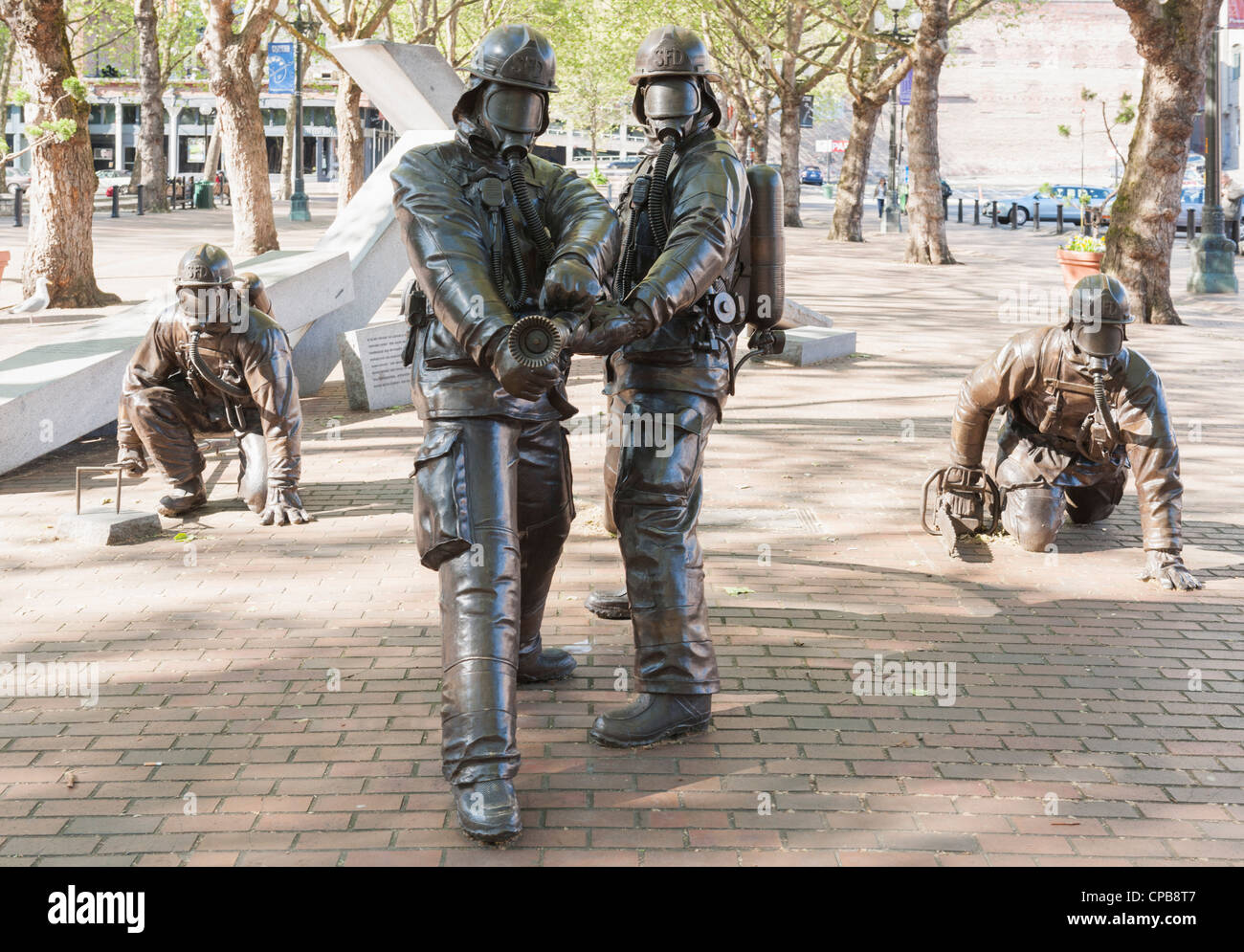 Seattle gefallen Feuerwehr Memorial Stockfoto