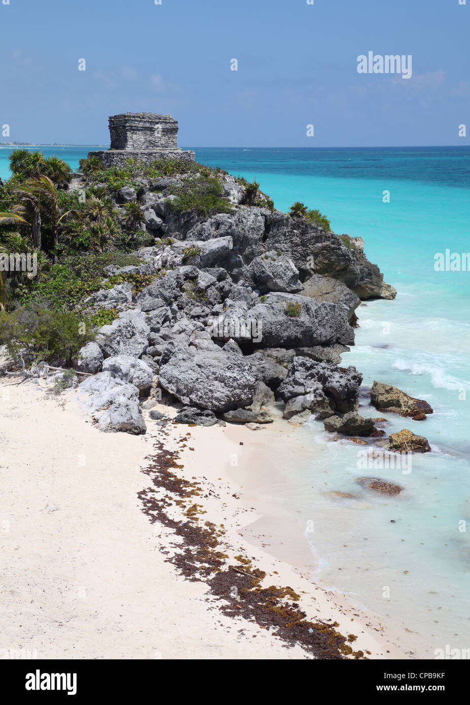 Ruinen von Tulum, Quintana Roo, Mexiko, Yucatan Stockfoto