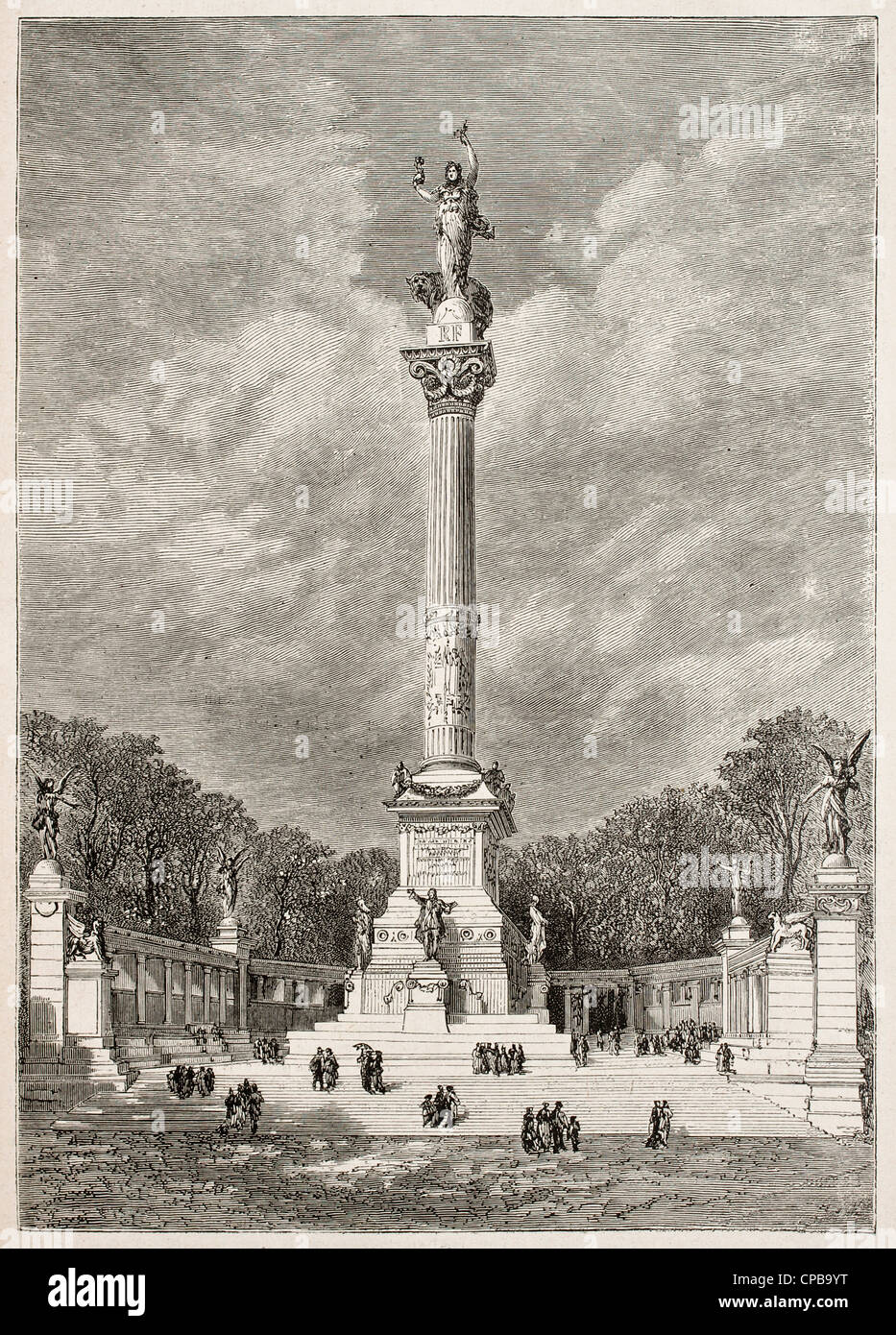 5. Mai 1789 Denkmal Spalte Projekt (letzte Sitzung des französischen Estases-General) Stockfoto