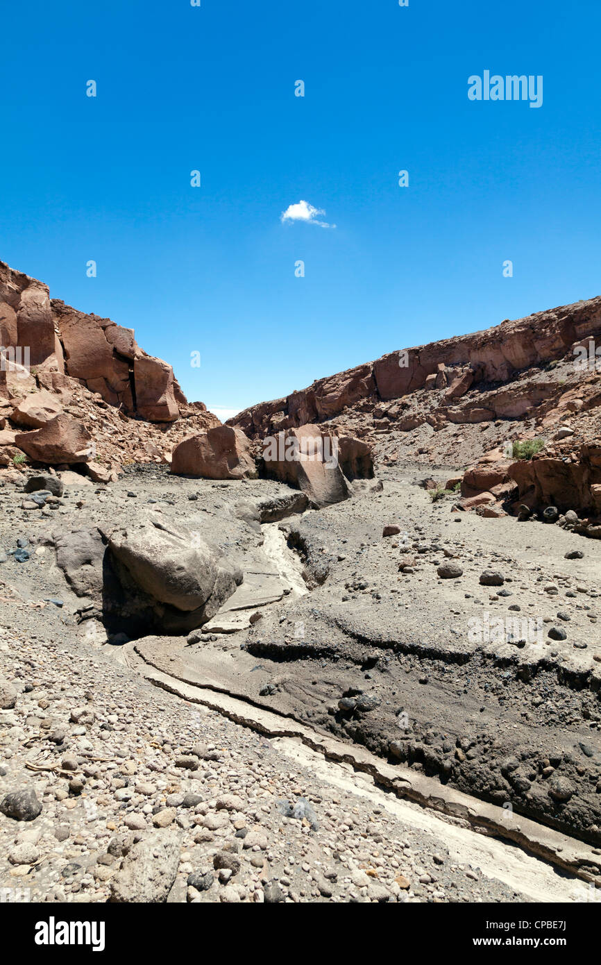 Die entfernten Quezala-Schlucht, in der Nähe von Talabra, Atacamawüste, Chile Stockfoto