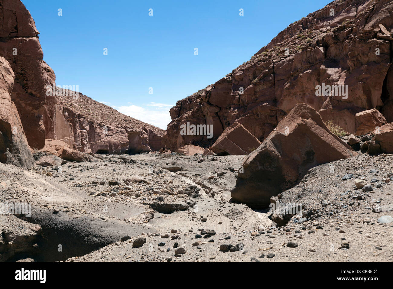 Die entfernten Quezala-Schlucht, in der Nähe von Talabra, Atacamawüste, Chile Stockfoto