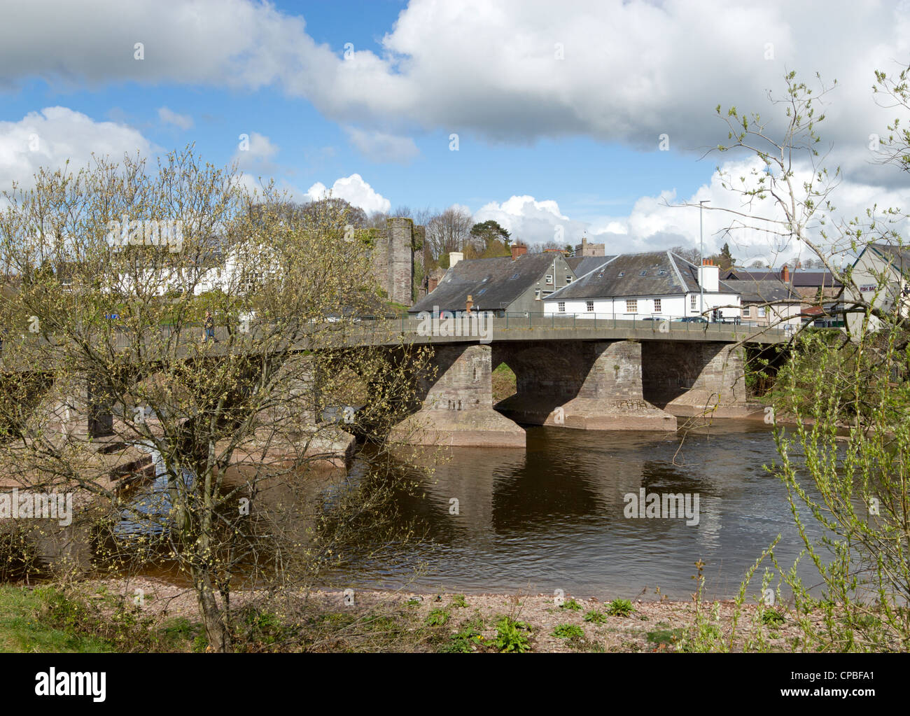 Brecon-Brücke über den Fluss Usk.  Wales UK. Stockfoto