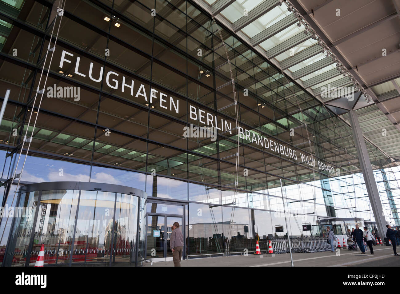 Haupteingang des das-Flughafen Berlin Brandenburg (BER) - Berlin, Deutschland, Europa Stockfoto