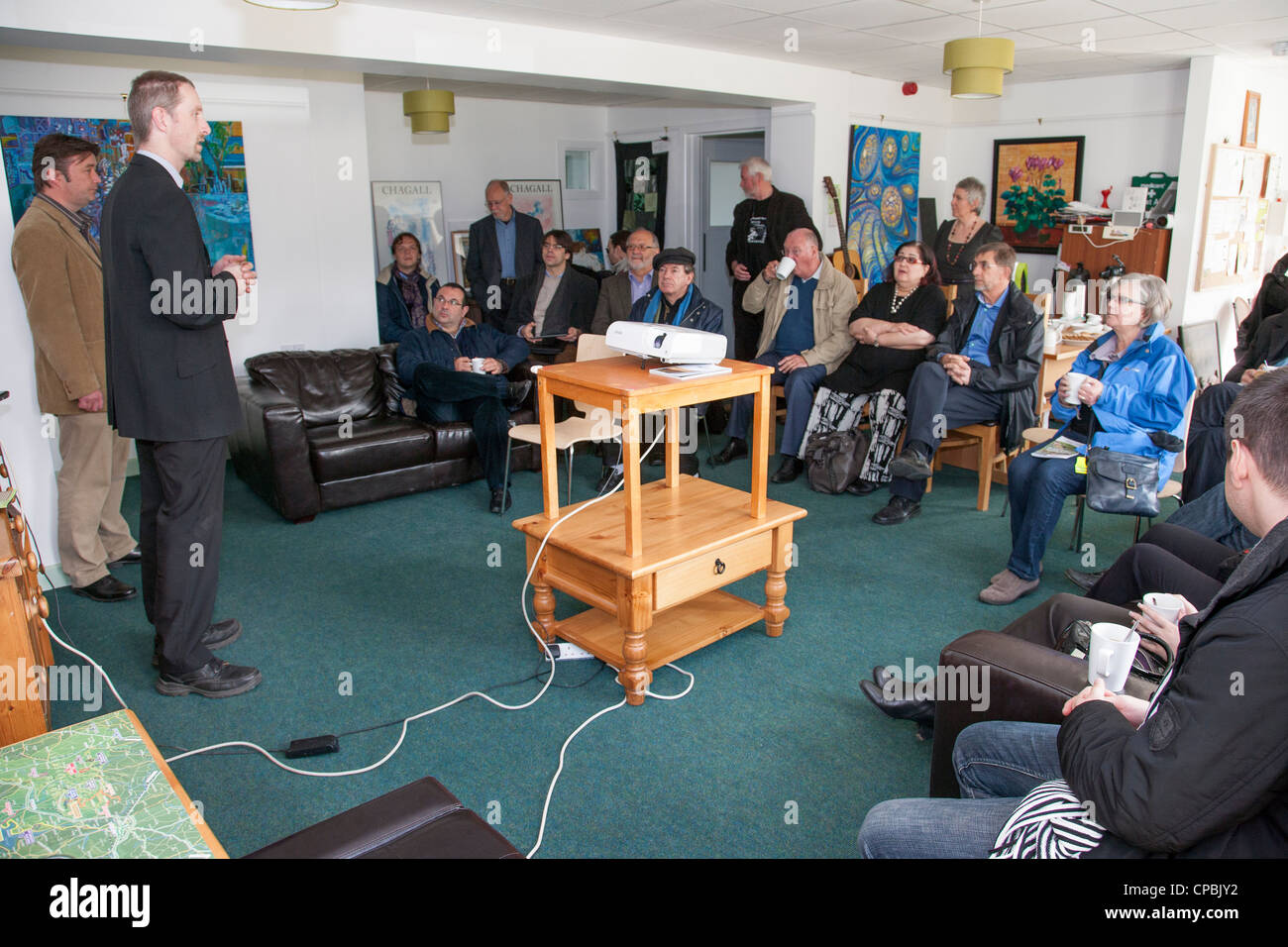 Studiengruppe mit Präsentation-meeting Stockfoto