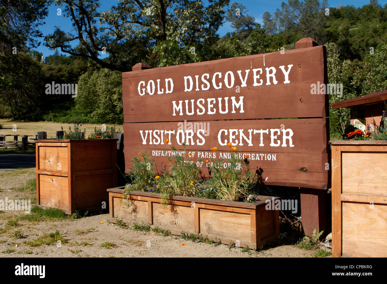 James Marshall Gold Discovery Museum und Besucherzentrum zeichen Coloma 96047 Stockfoto