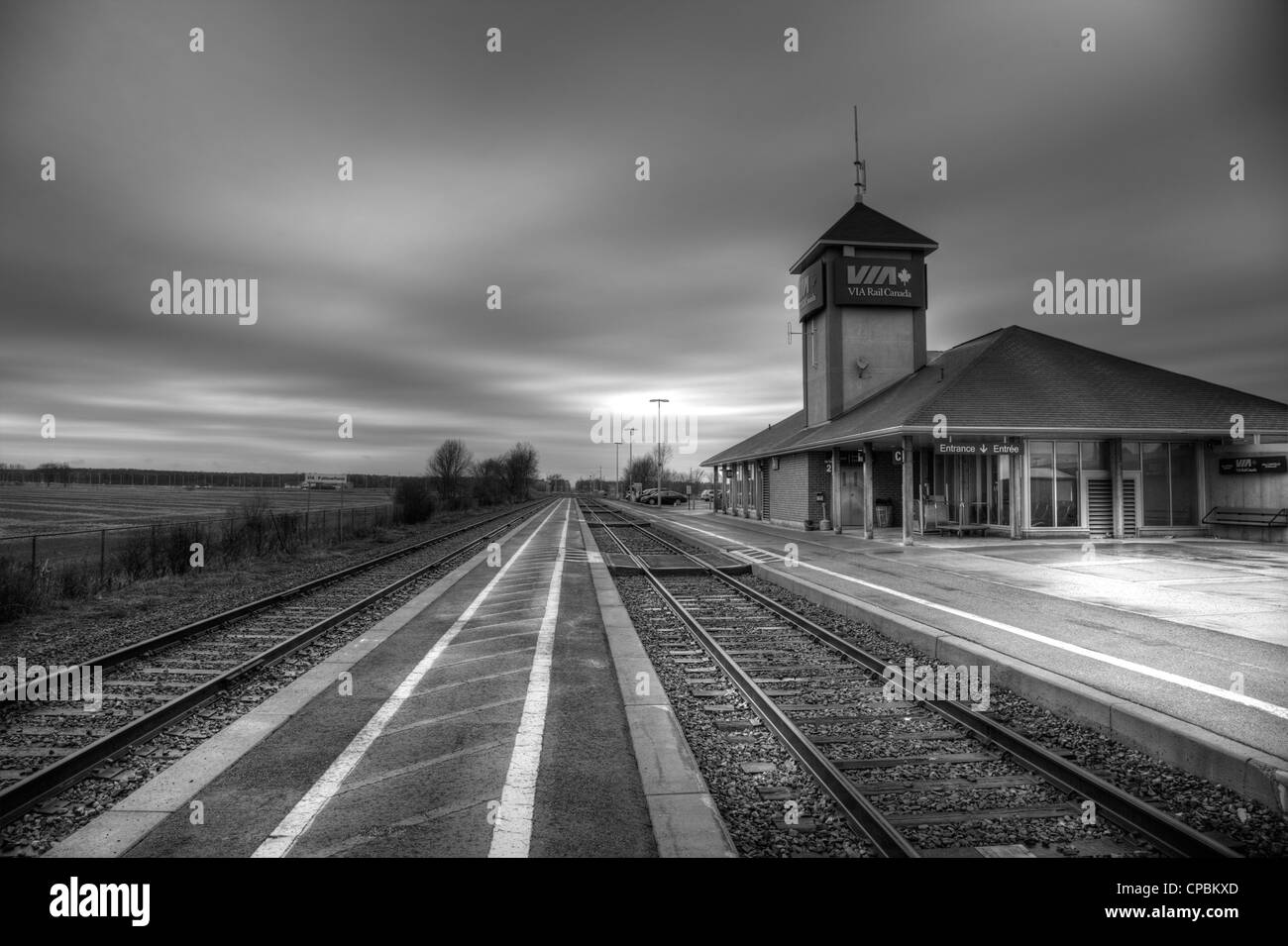 Via Rail Bahnhof Fallowfield, Ottawa, Ontario, Kanada Stockfoto