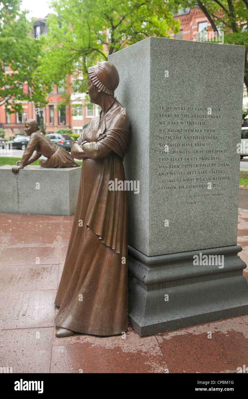 Abigail Adams-Statue in der Boston Frauen Memorial Stockfoto