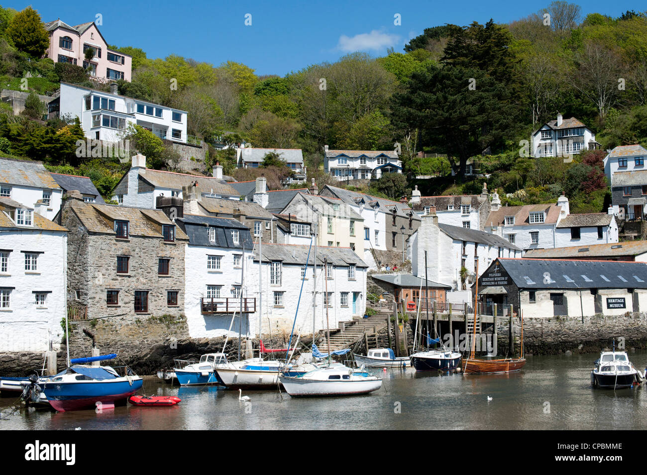 Polperro Hafen, Cornwall, England Stockfoto