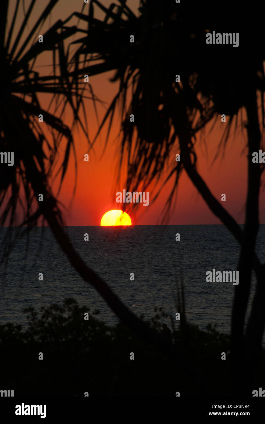 Sonnenuntergang Darwin, Australien Stockfoto