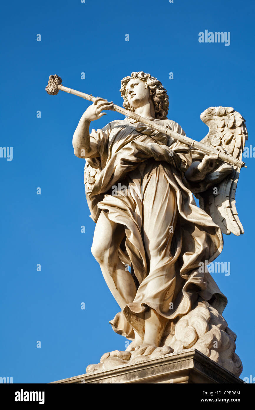 Rom - Engel mit Schwamm von Angel s Brücke Stockfoto
