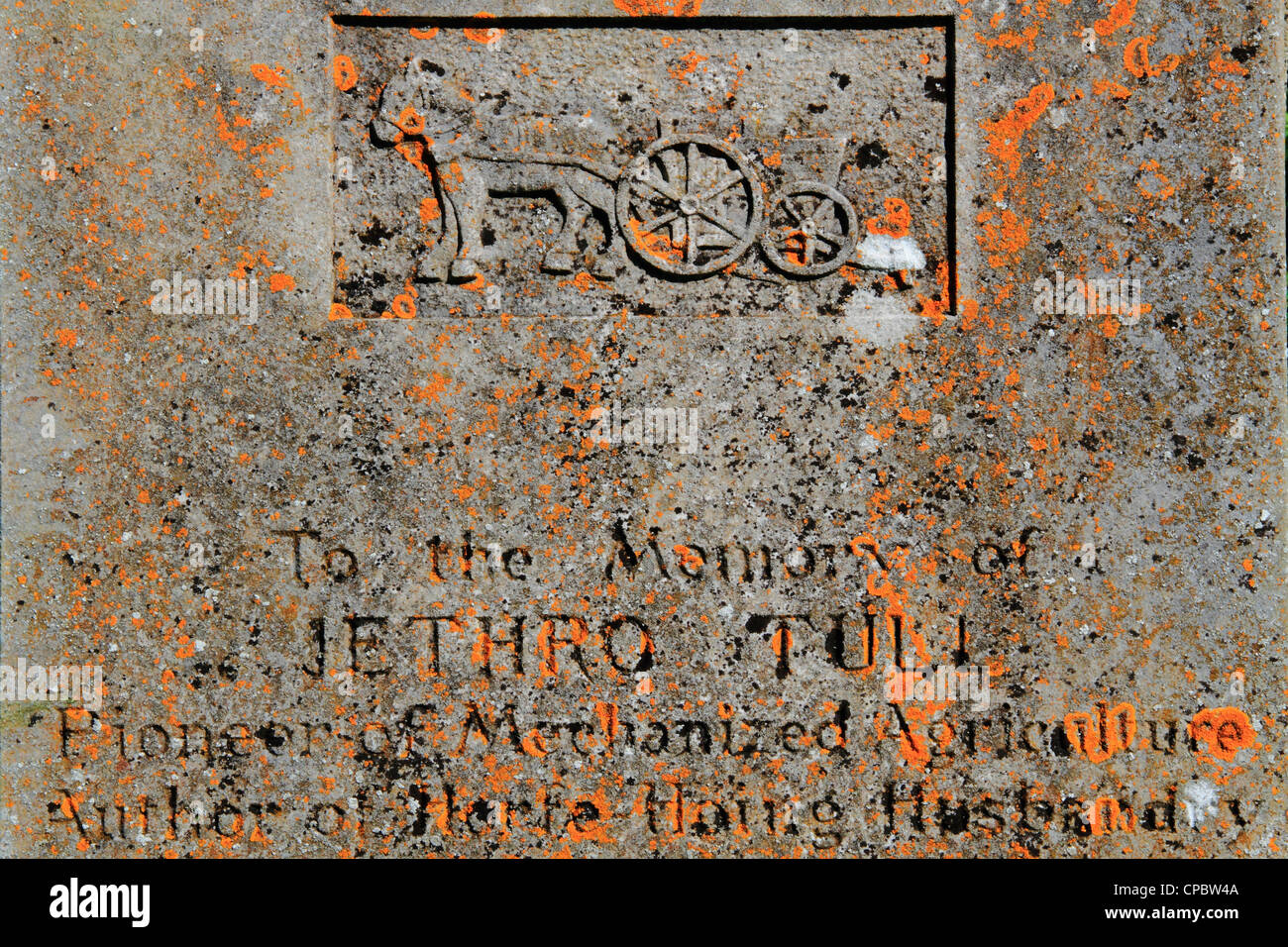 England Berkshire niedriger Basildon, St.Bartholomews Kirche, Jethro Tull-Denkmal Stockfoto