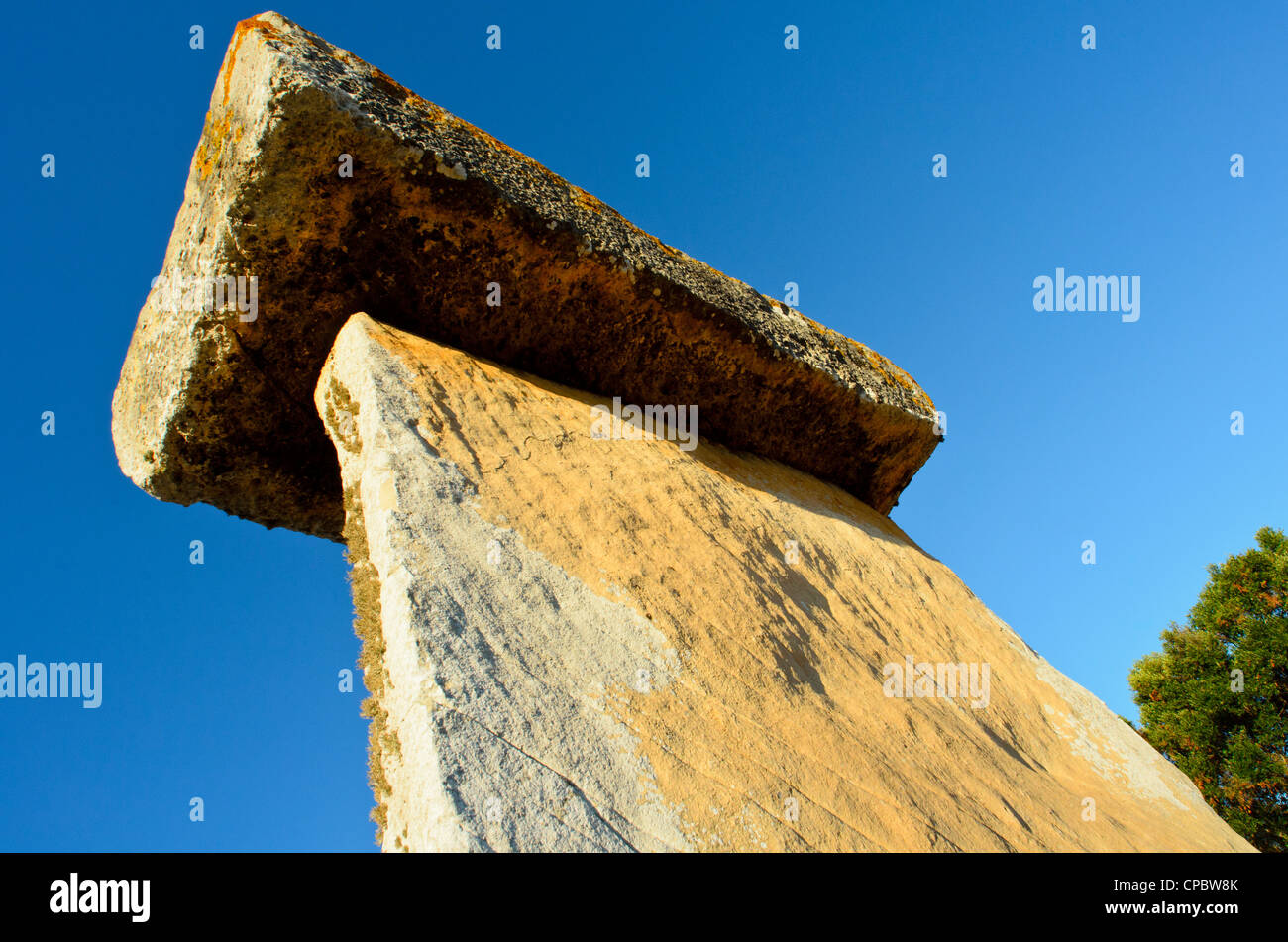 Taula de Trepucó, ein rätselhaftes prähistorisches Monument auf Menorca auf den Balearen, Spanien Stockfoto