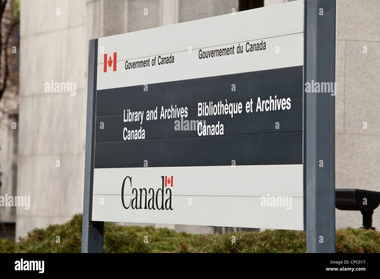 Bibliothek und Archive Kanada Hauptsitz ist in Ottawa abgebildet. Stockfoto
