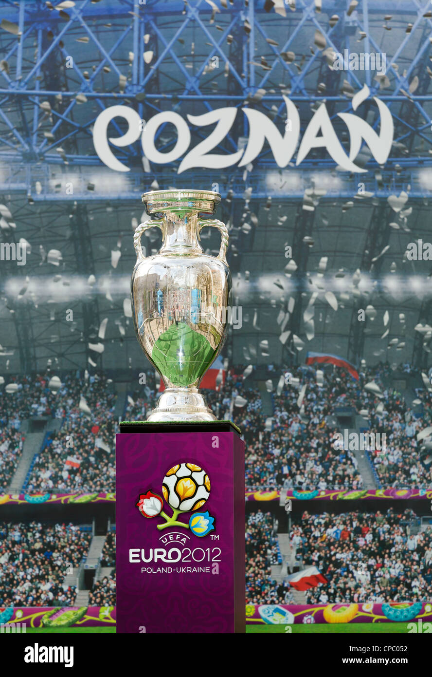 UEFA-Event, bei dem die ursprüngliche UEFA EM vorgestellt ist, Poznan, Polen Stockfoto UEFA-Event, bei dem die ursprüngliche UEFA EM vorgestellt ist, Poznan, Polen Stockfoto