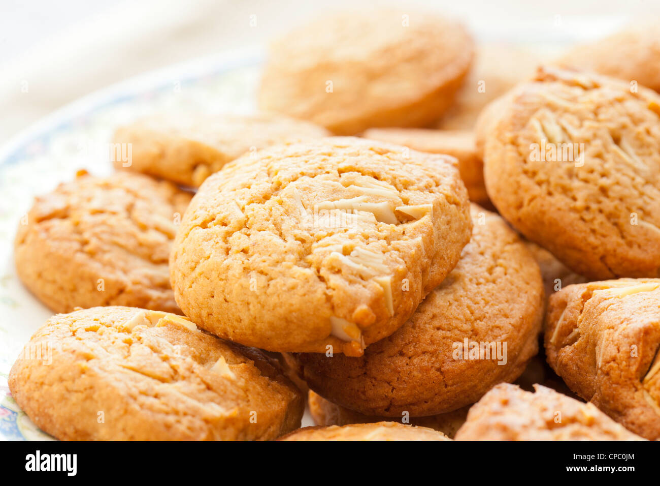hausgemachte Mandel-Kekse Stockfoto