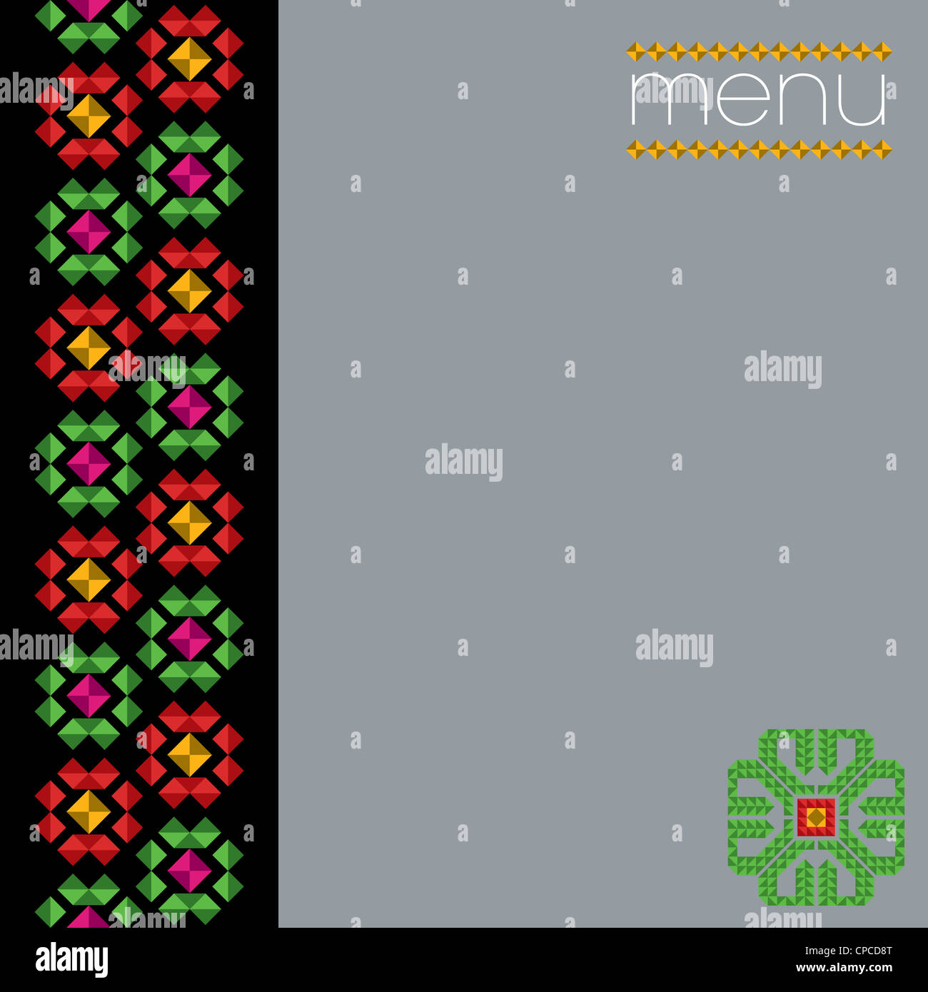 Menü-Cover-design Stockfoto