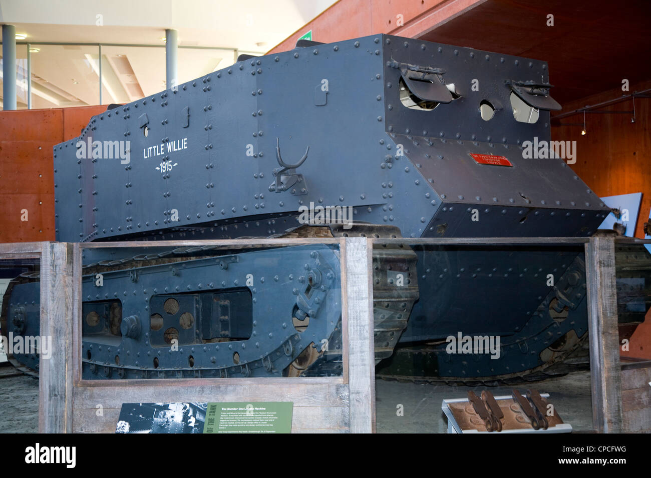 Ersten Weltkrieg Nummer 1 Lincoln Machine. Tank war ein Prototyp-Entwicklung-Fahrzeug im WWI The Tank Museum in Bovington Dorset UK Stockfoto