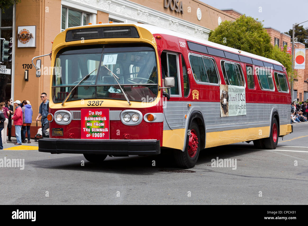 Antike Bus - San Francisco, Kalifornien, USA Stockfoto