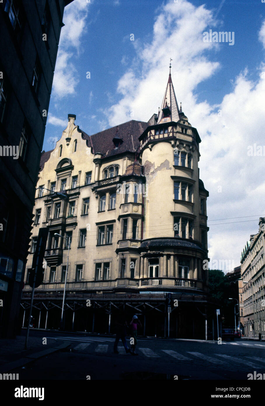 Prag - Tschechische Hauptstadt im letzten Jahrzehnt des Kommunismus Regime. Foto im Jahr 1988. Jahr. Stockfoto