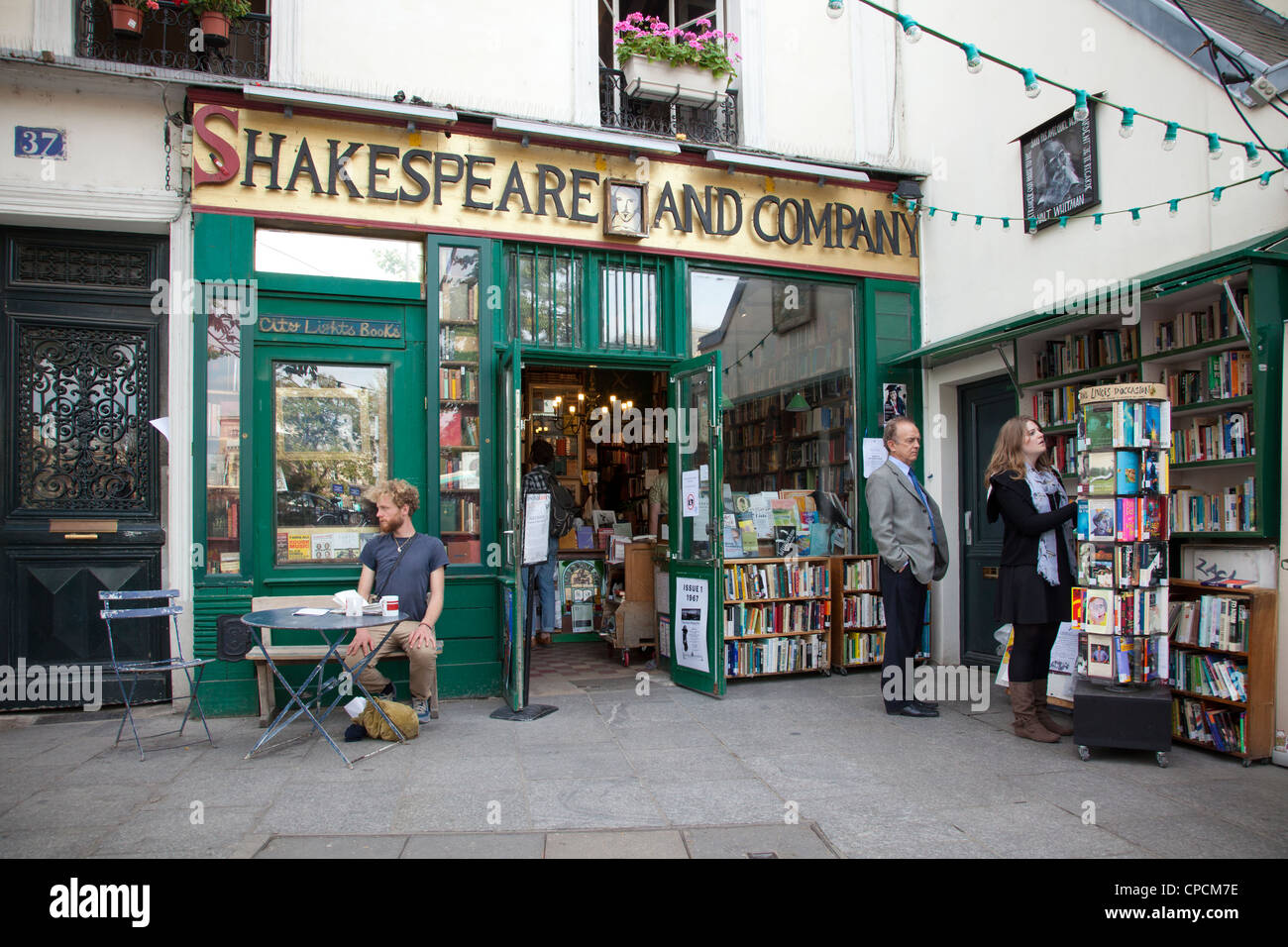 Buchhandlung Shakespeare and Company. Paris, Frankreich. Stockfoto