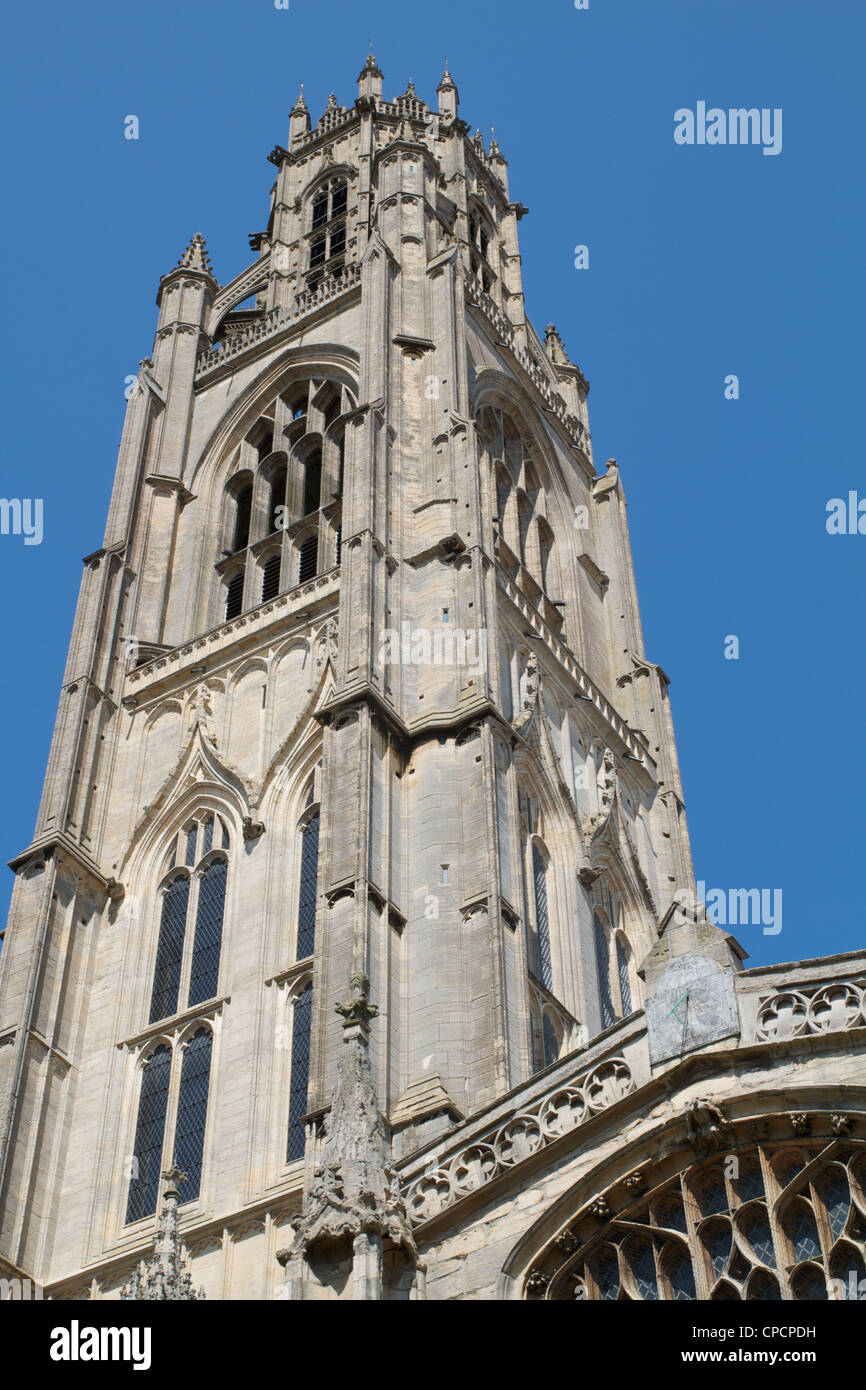 Boston-Kathedrale in Boston, Lincolnshire, England. Haus der Gründerväter. Stockfoto