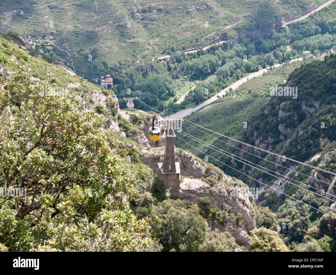 Montserrat-Seilbahn Stockfoto