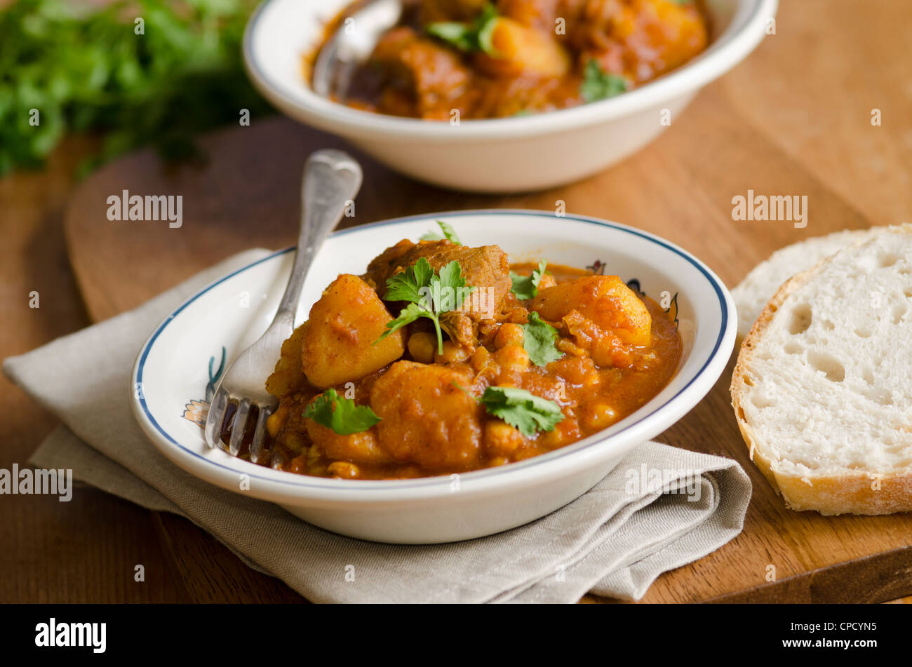 Indisches Lammcurry Stockfoto