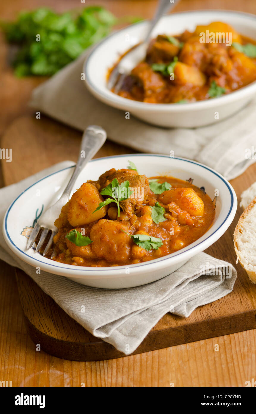 Indisches Lammcurry Stockfoto