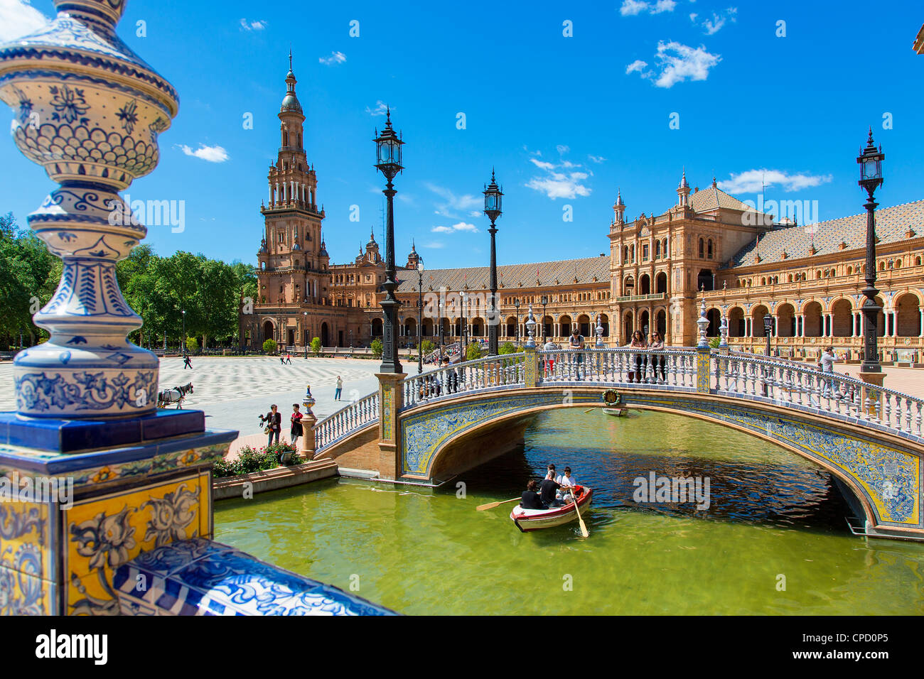 Europa, Spanien Andalusien, Sevilla, Plaza de Espana Stockfoto