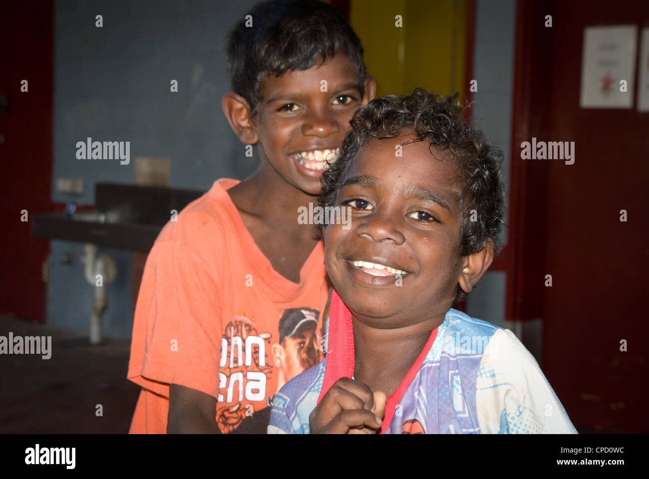 Australische Aborigine-Kinder Stockfoto